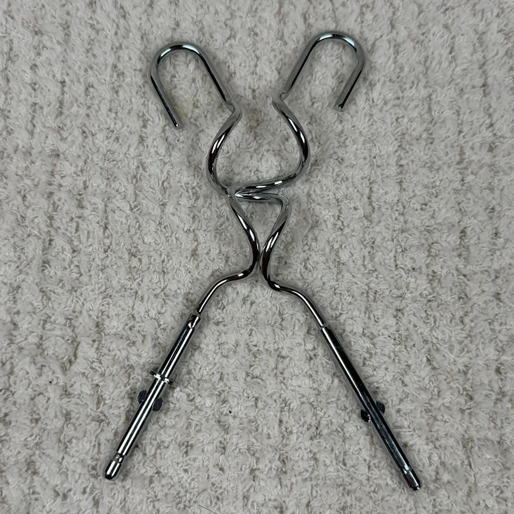 Hand Mixer Replacement Beaters Dough Hooks Set Chrome‎ Kitchen Appliance